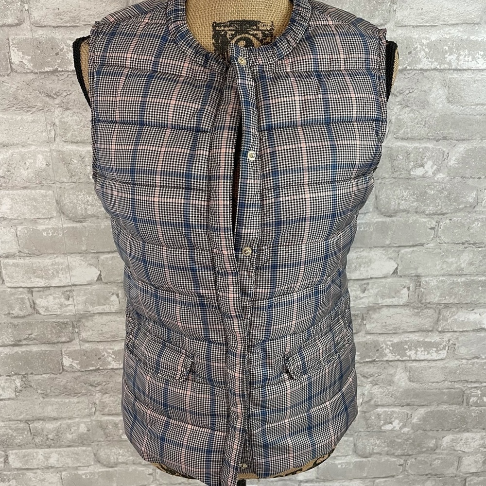 Sfera Plaid Snap Up Vest